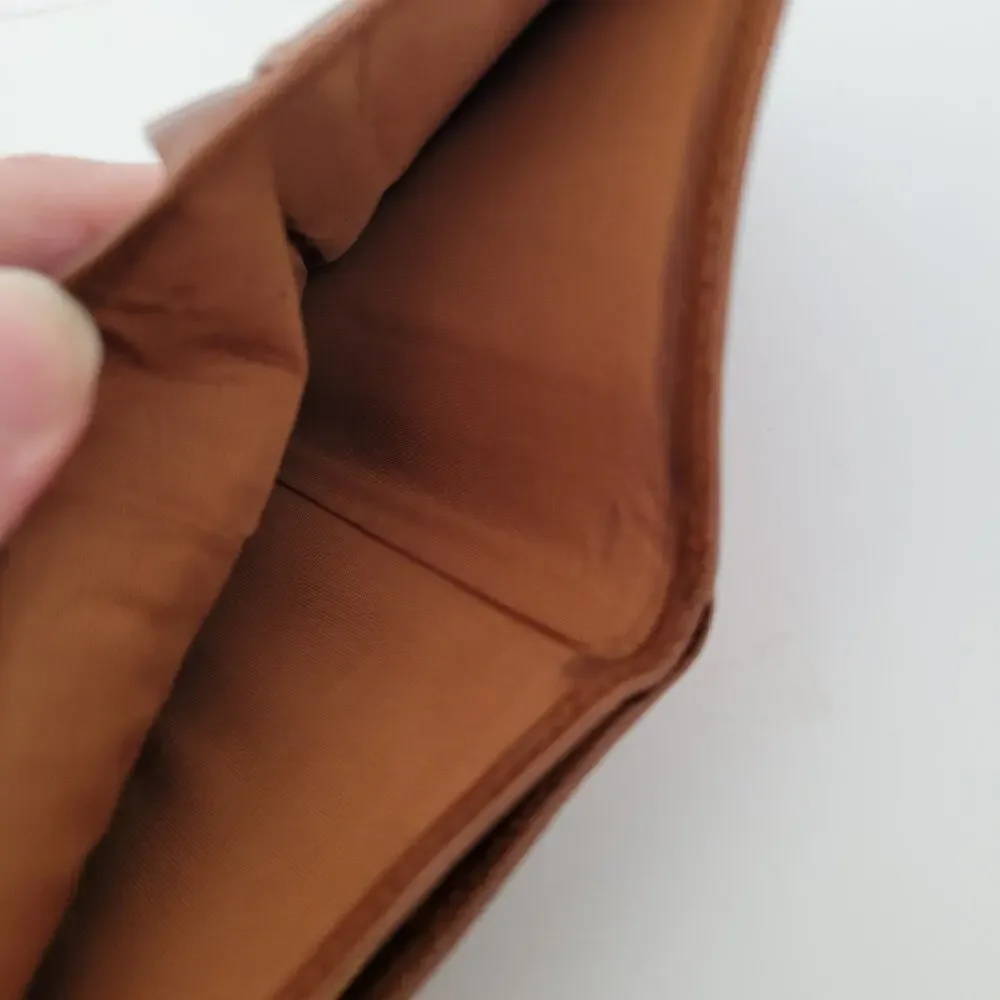 Nina Ricci Brown Wallet Compact Kisslock Bifold Retro Vintage Made Spain Designe